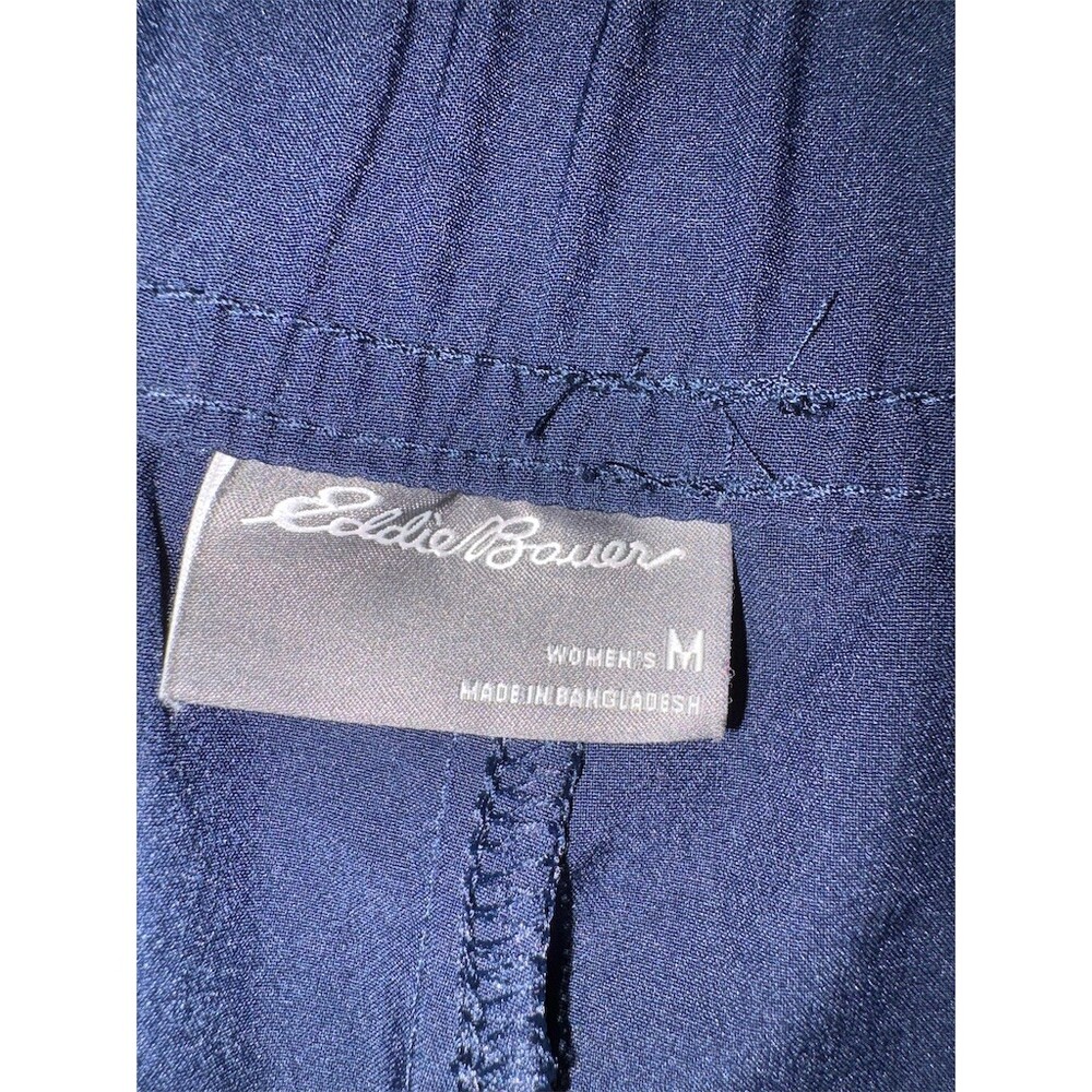 Eddie Bauer Traveler Pants Womens Size M Navy Blue Pull-On Stretch - Picture 7 of 8